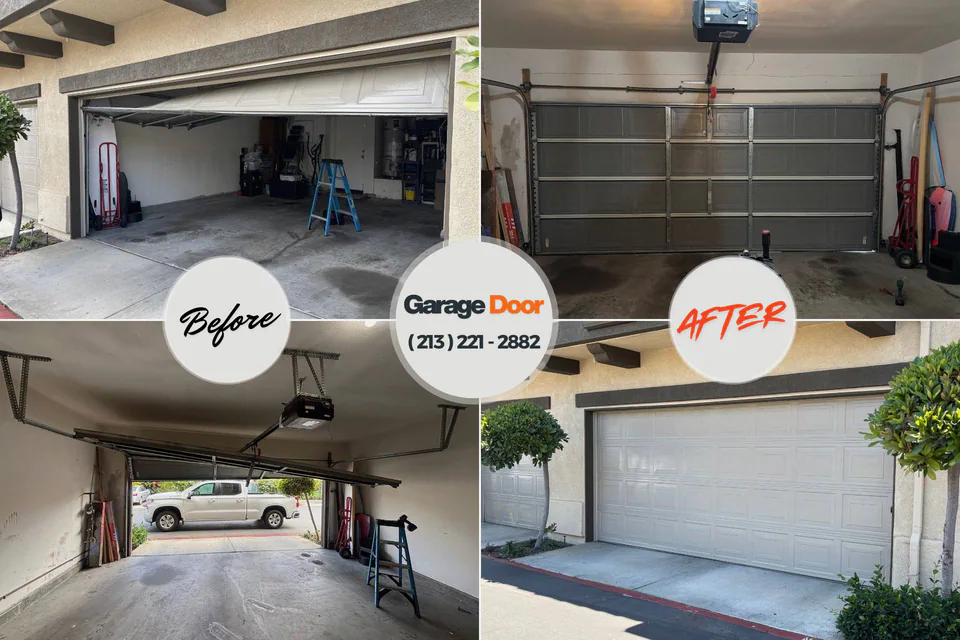 Before and after: garage door repair King Cove, AK